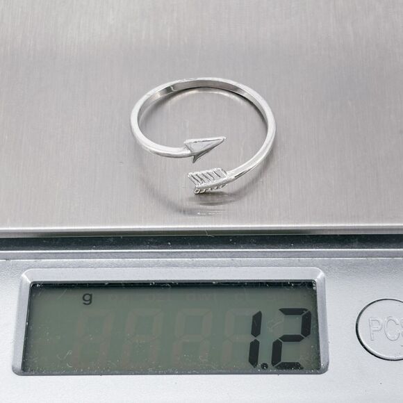 Vintage Sterling Silver 925 Arrow Wrap Ring Size 7.5 - Picture 8 of 9